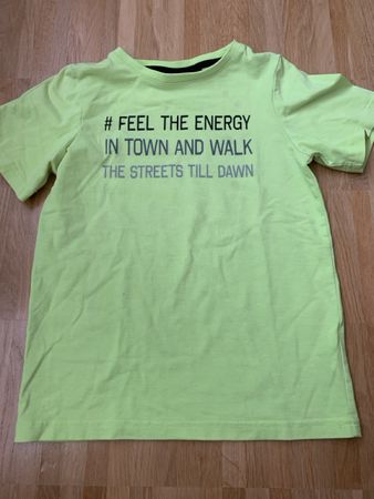 T-Shirt Gr. 128 Neon Gelb, Sommer, Top Zustand!