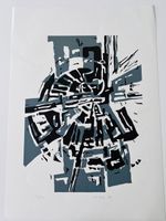 KÜNSTLER ? UNLESERLICH SIGNIERT HOLZSCHNITT  GRÖSSE 50X35CM