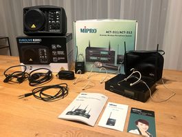 Mipro ACT-311/ACT-312 Funkmikro-System & Behringer-Speaker