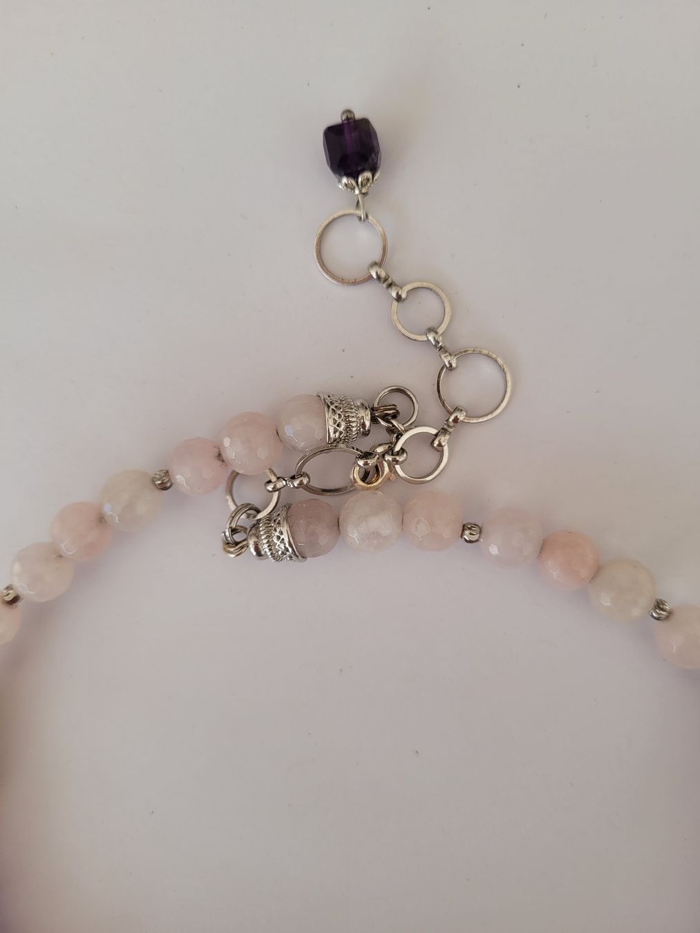 Ketten: Amethyst & Rosenquarz Collier Statement Kette Unikat – Neu und originalverpackt aus Schaffhausen von marusja 2