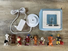 Toniebox hellblau mit Ladestation und 8 Tonie Figuren