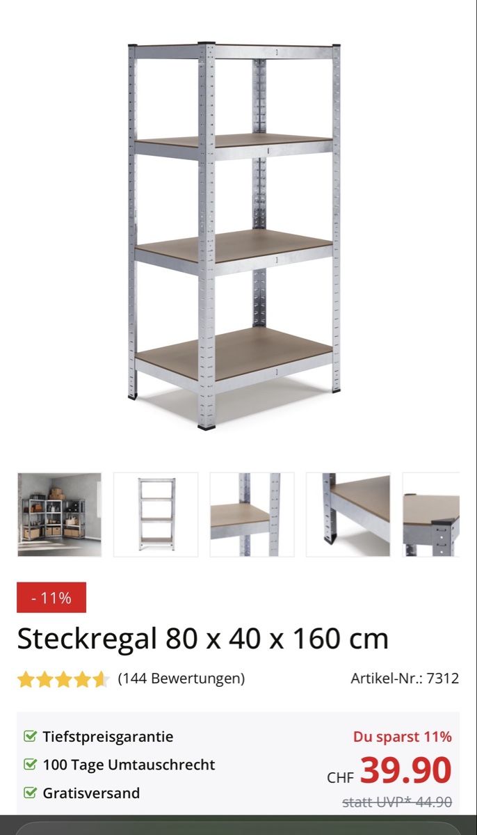 Scaffali: Steckregal (Ovp)  – Nuovo e nell'imballaggio originale da Zürich venduto da ConnyLee