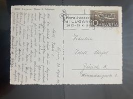 Schweiz 1944 AK San Salvatore Flugpost 10 W-St Fiera Lugano