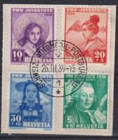 26x) Pro Juventute Satz 1938, Automobil Stempel, sehe Scan