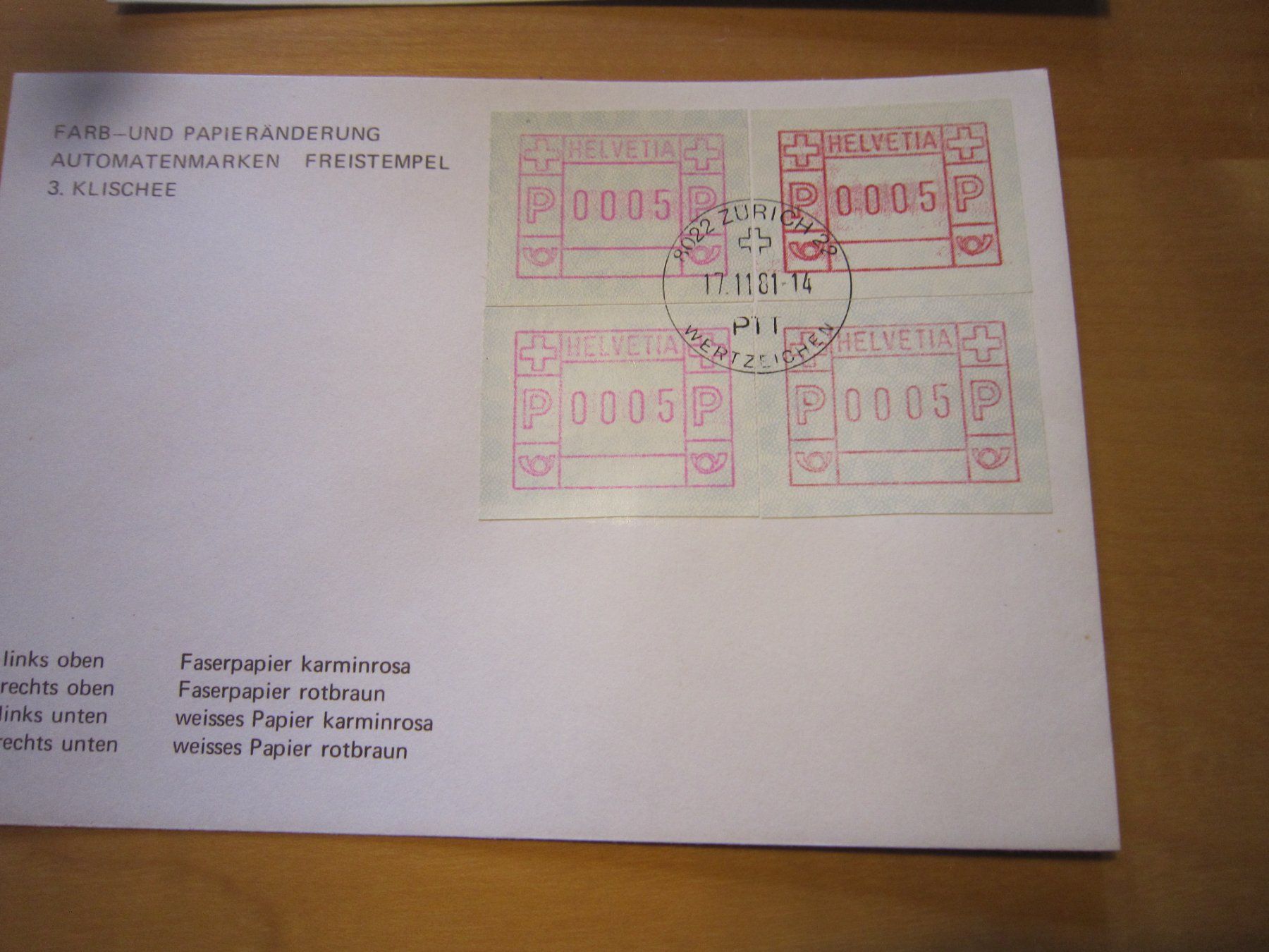 Tutti i francobolli: Lot A Automatenmarken 1981 – Usato da Gordola venduto da Polentaefung 3