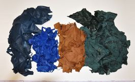 Lederresten Leder Schneiden/Basteln/d.blau, grün,braun