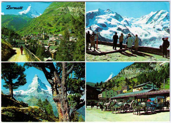 Ansichtskarten: Zermatt - 4 Bild AK – Gebraucht aus Binningen von Mountainrider