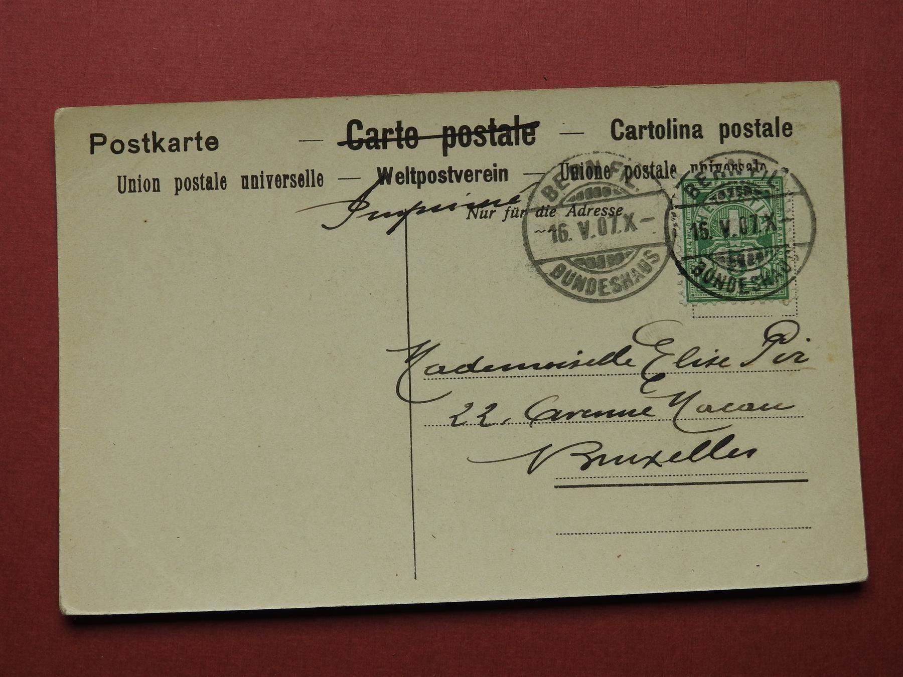 Cartoline postali: Bern - Zetglockenturm u. Bärenbrunnen – Usato da Rain venduto da 999-800-K 1