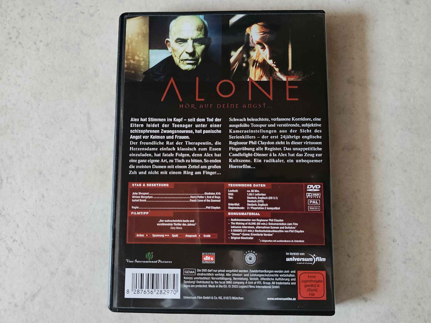 Alle DVDs: Alone  -  Hör auf deine Angst – Gebraucht aus Schneisingen von backstore24 1