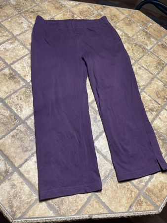 Leggings capri di colore colore melanzana-tgM/L