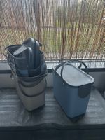 Rotho Abfalleimer 25L / 2x Anthrazit 2x Blau 2x Cappuccino