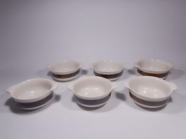 6 Vintage Keramik Suppenschüsseln von Rörstrand Forma