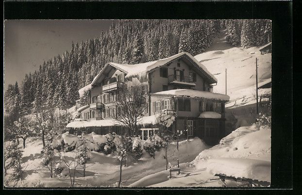 Cartoline postali: Adelboden, Die Pension Edelweiss unter e – Usato da Berlin venduto da bartko-reher