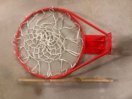 Basketballkorb rot mit Netz Durchmesser 45 cm Neu