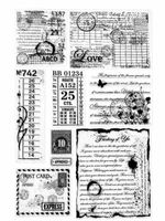 SEHR GROSSES Set  (A4) Motivstempel vintage Schriften