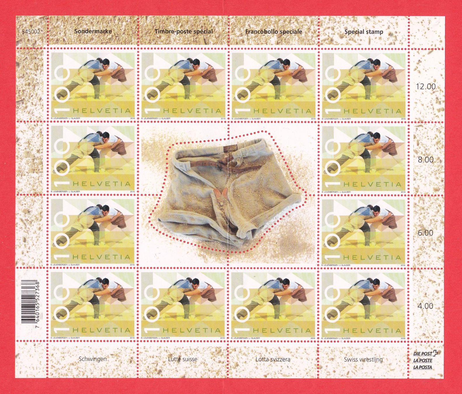 Alle Briefmarken: 2016 SCHWINGERBOGEN  mit Herzstück ** Postfrisch **- – Gebraucht aus Adliswil von Aenti
