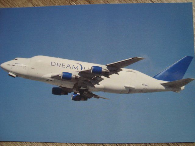Cartoline postali: Boeing Dreamlifter Boeing 747-4H6 N718BA – Nuovo e nell'imballaggio originale da Thun venduto da Abigboss
