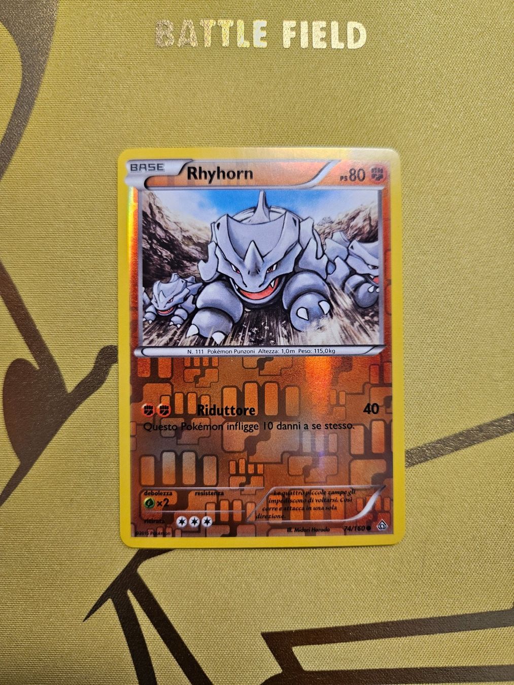 Pokémon Carte collezionabili: Primal Clash - Rhyhorn – Usato da Bellinzona venduto da Pokemarco