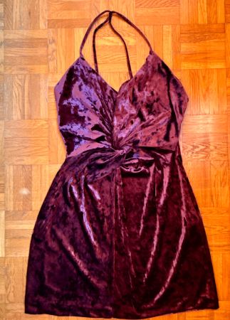 Abito Zara velluto viola,Tg.XS, perfetto per le feste!