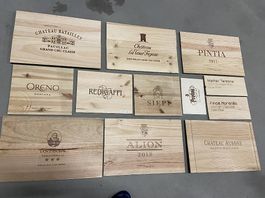 Weinkistendeckel Weinkistenbretter Weinkistenwand Weinkiste