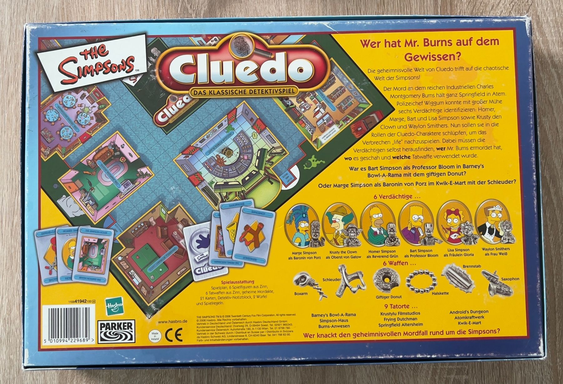 Parker Giochi: Cluedo The Simpsons Edition 2006 Selten – Usato da Rebstein venduto da gimmma 1