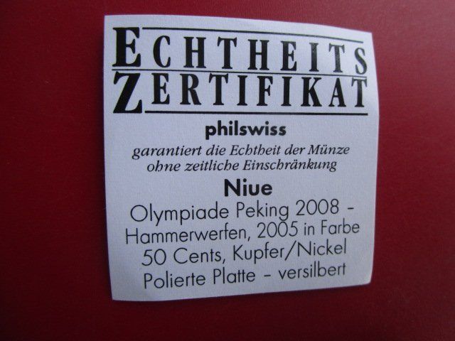Medaillen: Elisabeth II - Olympiade Peking 2008 - Hammerwerfen - PP – Neu und originalverpackt aus Luzern von Horoskop1 2