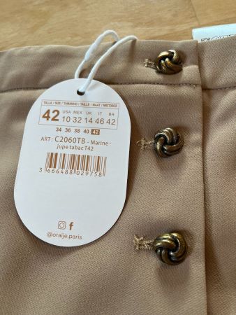 Oraije Damen Rock in Gr. 42, (beige/hellbraun) NEU
