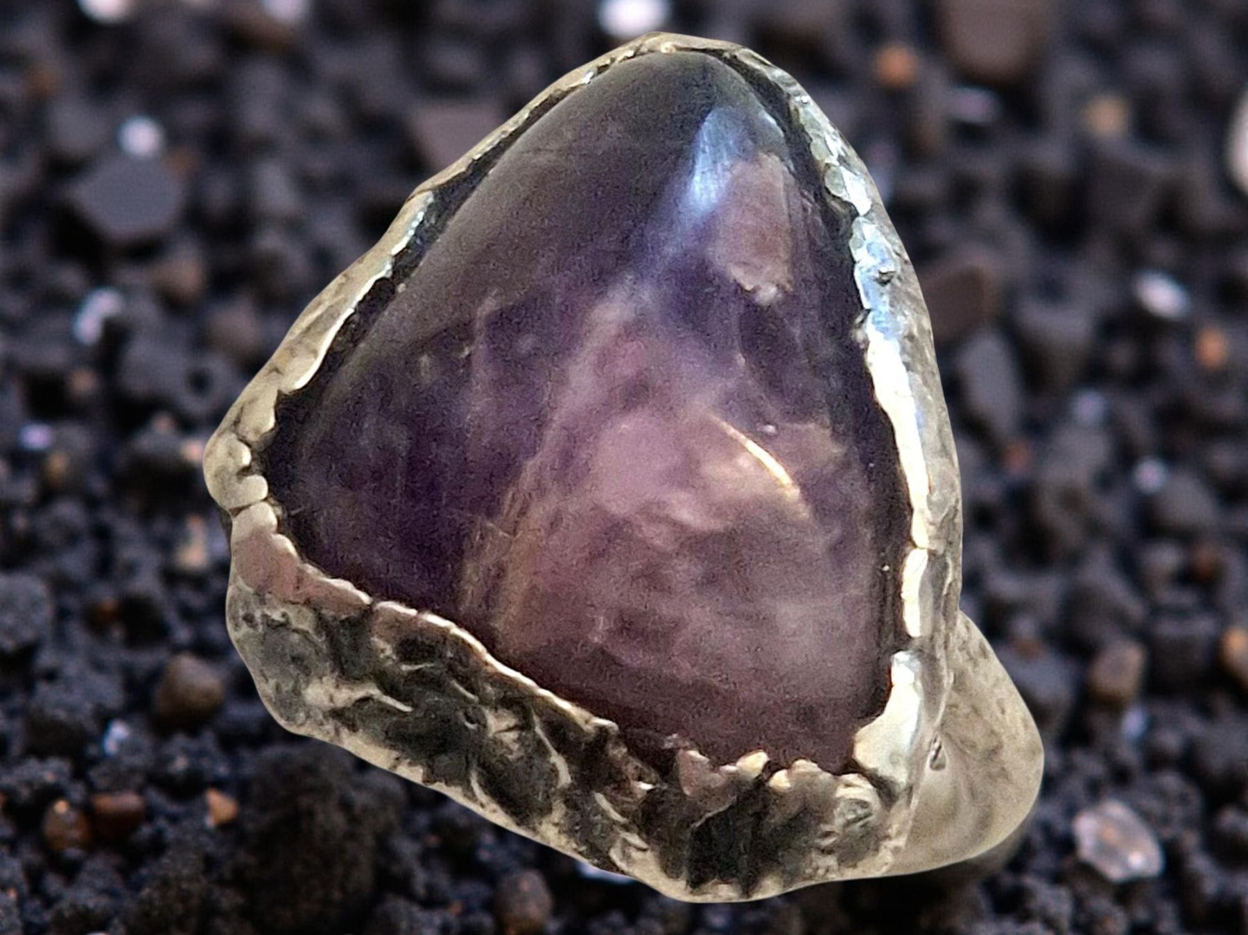 Anelli: Statement-Ring Silber & Amethyst, Gr. 62,5 – Nuovo e nell'imballaggio originale da Aarau venduto da Schmuckhoehle_MD 8
