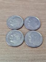 Dime Münzen Sammlung: 1967, 1993, 1996, 2000 - USA Geld