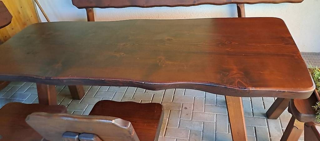 Tables: Tisch-/Sitzplatz-Garnitur aus massivem Holz – D'occasion à Untersiggenthal par Myrthamw 4