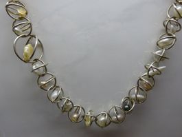 Moderne Perlen Kette / 925
