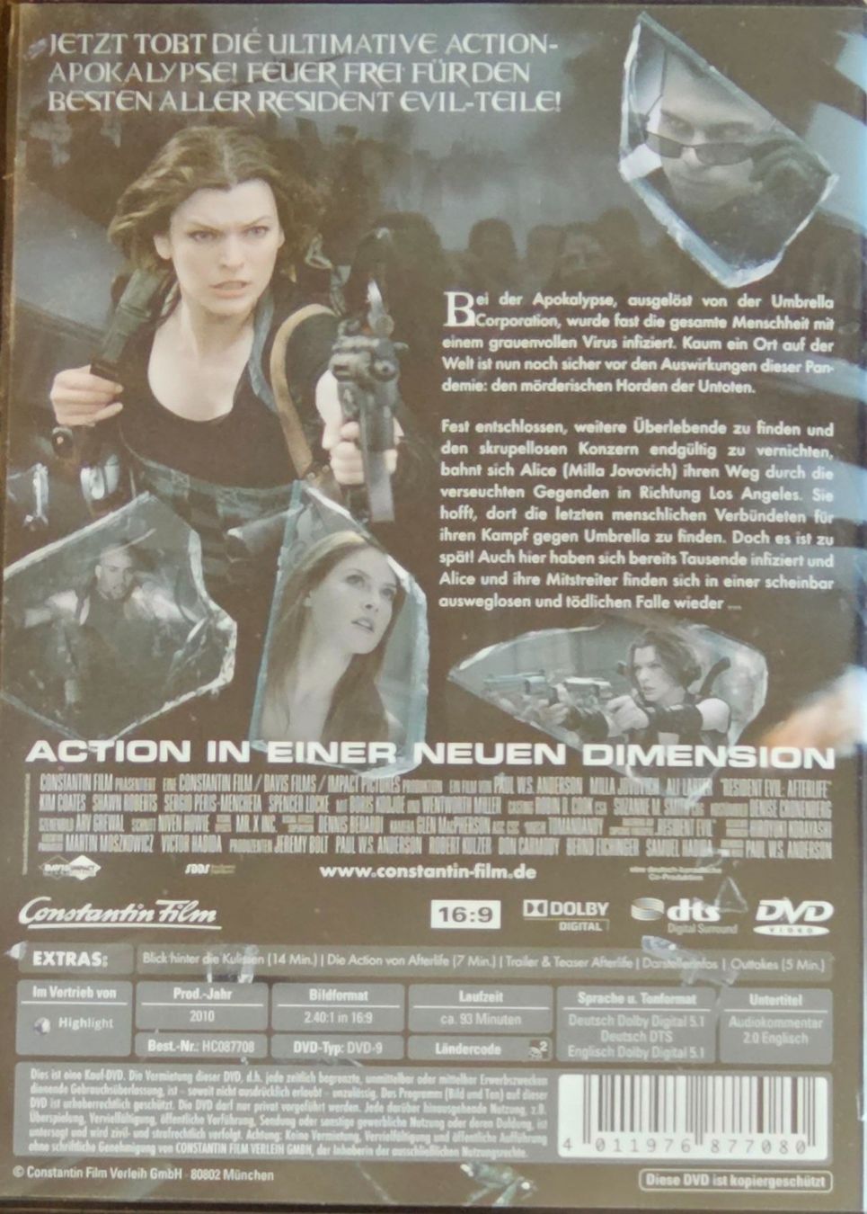 Tutti i DVDs: Resident Evil - Afterlife – Usato da Wahlen b. Laufen venduto da Cg10 1