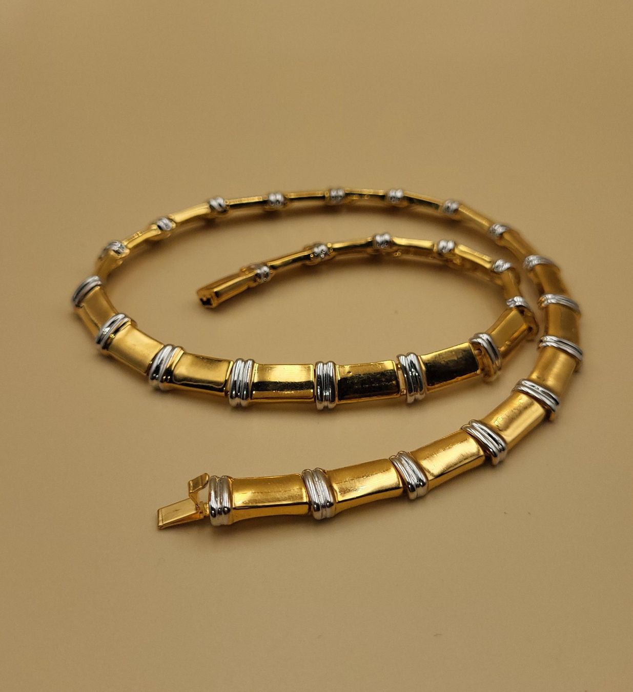 Ketten: Goldene Elegent Bicolor Collier – Gebraucht aus Wald ZH von SwissPawnshop 1