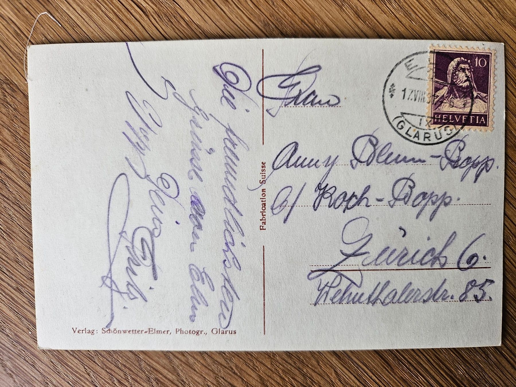 Cartoline postali: PK Elm 1932 – Usato da Buttikon SZ venduto da Marcelr 1