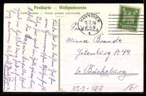 Cartoline postali: Hannover, Schützenfest, Mann mit Leierk – Usato da Berlin venduto da bartko-reher 1