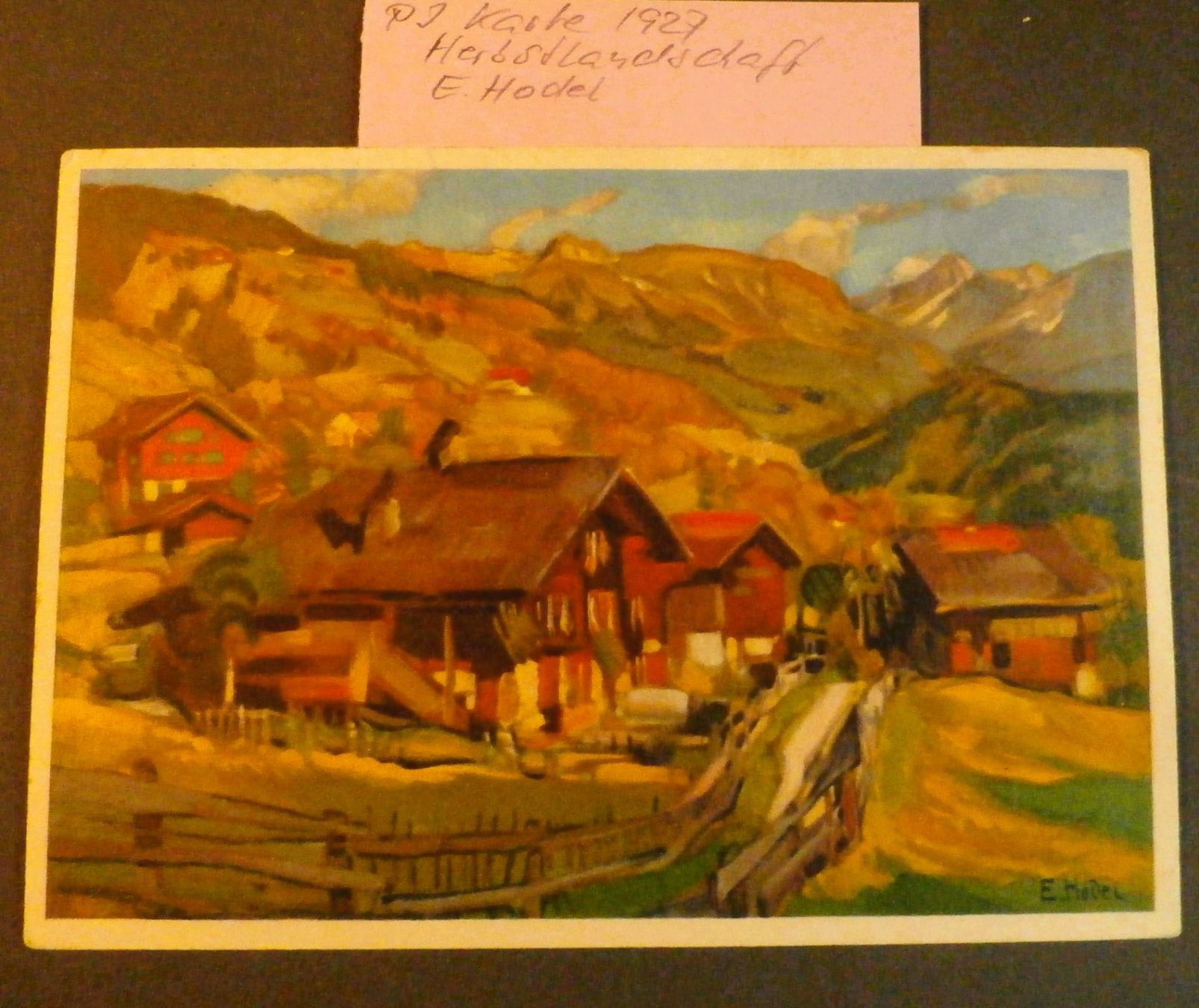 Ansichtskarten: CH Pro Juventute Postkarte 1927 Herbstlandschaft E.Hodel – Gebraucht aus Kehrsatz von Bernherb2 3