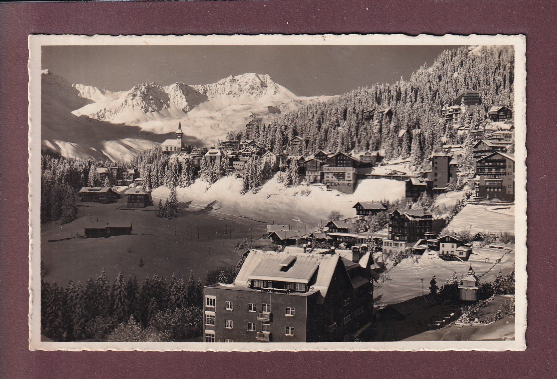 Cartoline postali: AROSA - Teilansicht - Morgenstunde – Usato da Pully venduto da nicecards