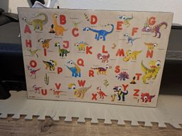 Dinosaurier Alphabet  Schreibunterlage