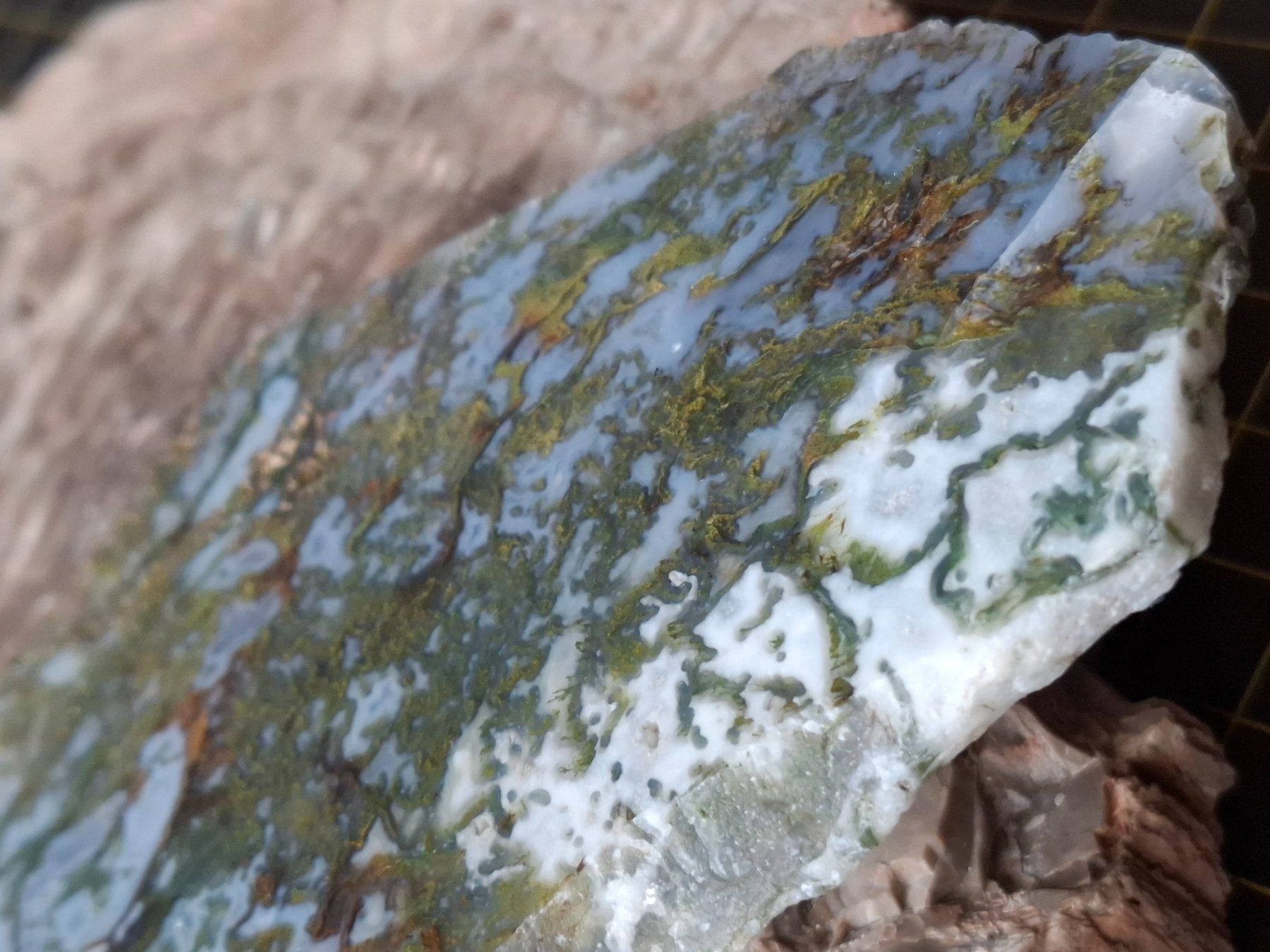 Mineralien & Heilsteine: Moosachat- Platte – Gebraucht aus Zwieselberg von Halifaxmendusli 6