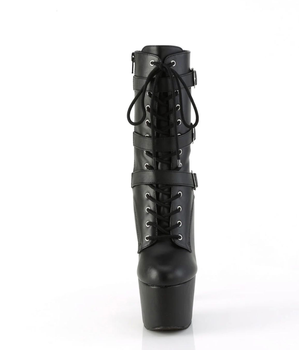 Scarpe da donna: Pleaser Adore-1043 black vegan leather platform boots – Nuovo e nell'imballaggio originale da Zürich venduto da ana_9pzl 1
