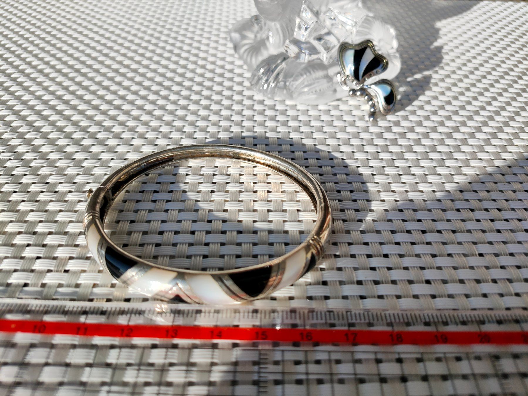 Anhänger: Eric Grossbardt 925 Silber Onyx Perlmutt Anhänger-Brosche – Gebraucht aus Umiken von Daik 7