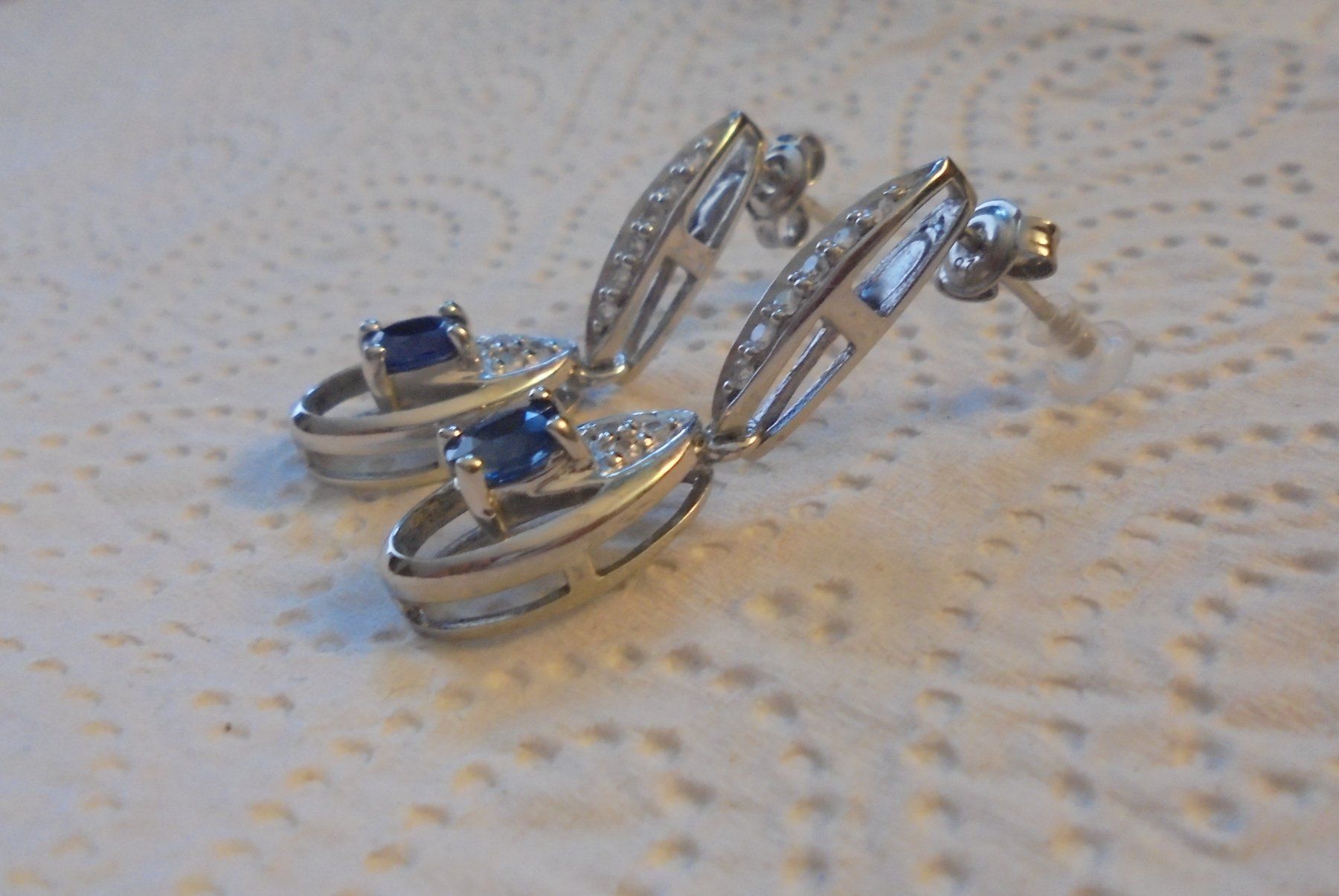 Ohrringe & -stecker: Echtschmuck: Kanchanaburi-Saphir-Silberohrstecker – Neu (gemäss Beschreibung) aus Zuchwil von maumauchi 3