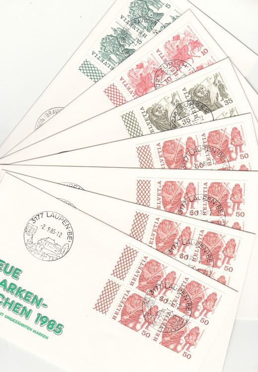 MH 080 alle 7 MHBlätter FDC Philswiss mit Ortsstempel (Gebraucht) in — free download