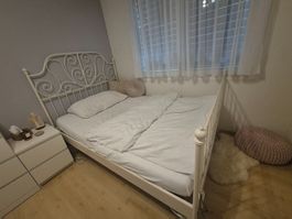 IKEA französisch Bett in beige/weiss 140x200cm