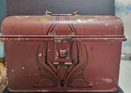 Jugendstil Blechschatulle um 1900 – Keksdose / Truhe