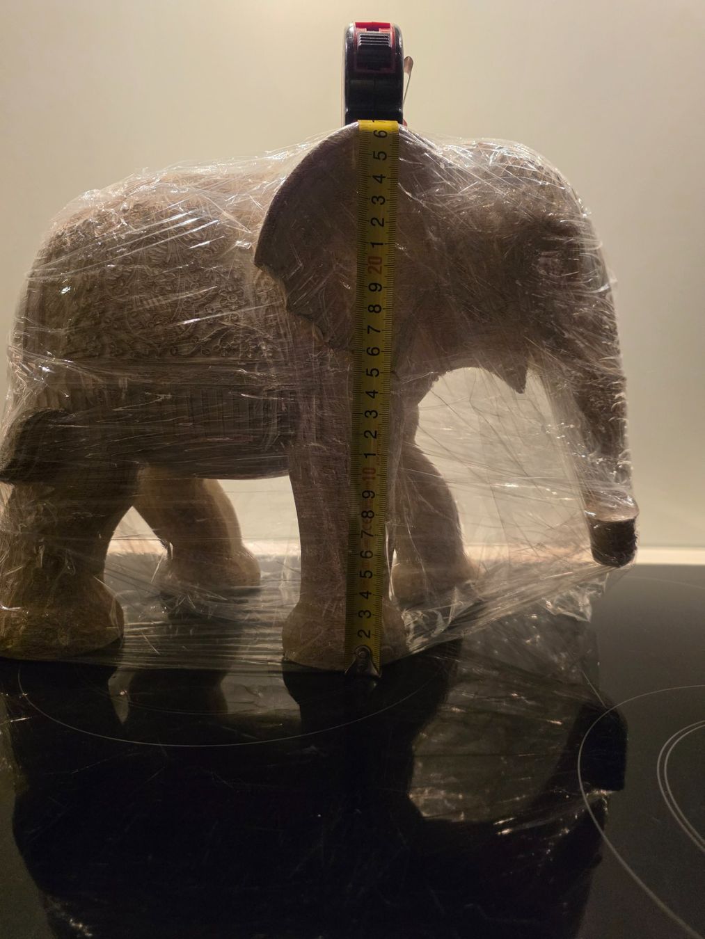 Statuette: Elefant aus Holz 27 cm x32cm – Usato da Hochdorf venduto da SilvaBr 2