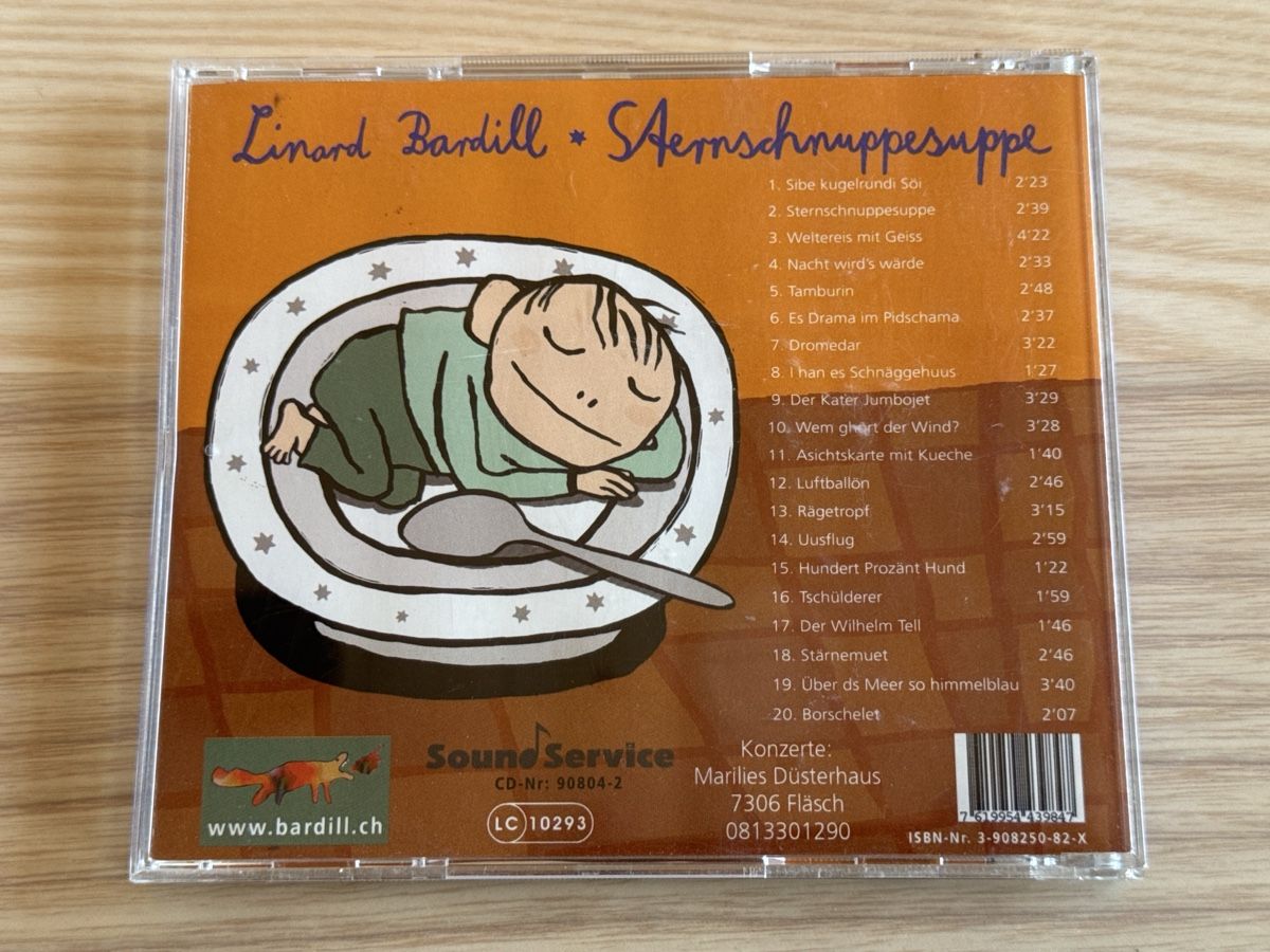 CD: Linard Bardill - Sternschnuppesuppe Kinderlieder CD – Usato da Unterwasser venduto da kai_p7ks 1