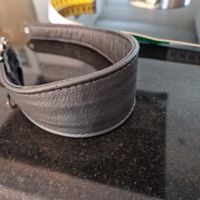Windhund-Halsband, leder, schwarz, neu