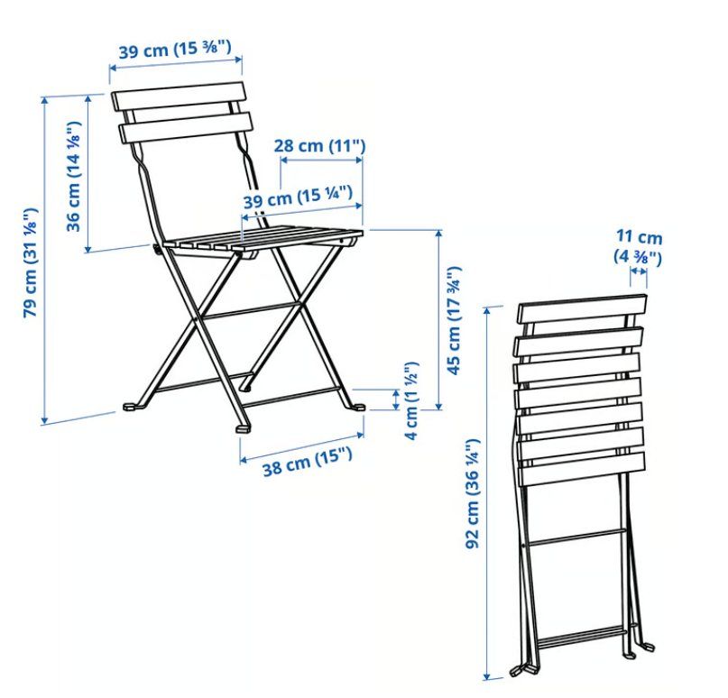 Ikea Set di tavolo e panche: IKEA TÄRNÖ Gartentisch mit 4 Stühlen – Usato da Rapperswil SG venduto da ReynorX 2