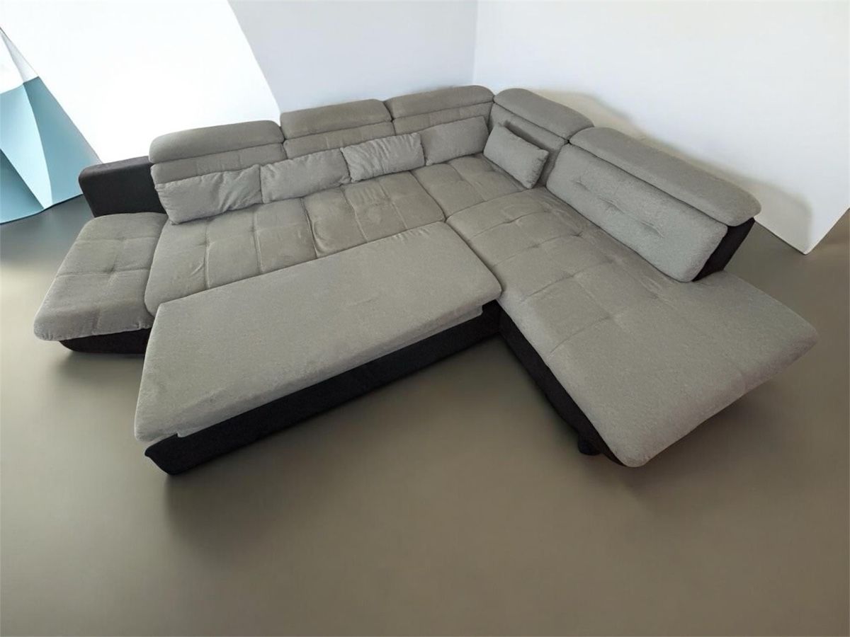 Sofas: Stylish Corner Sofa -  grey fabric  – D'occasion à Unterägeri par LuxBagsCH